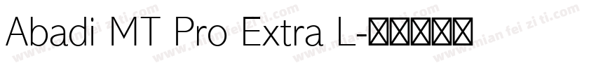 Abadi MT Pro Extra L字体转换